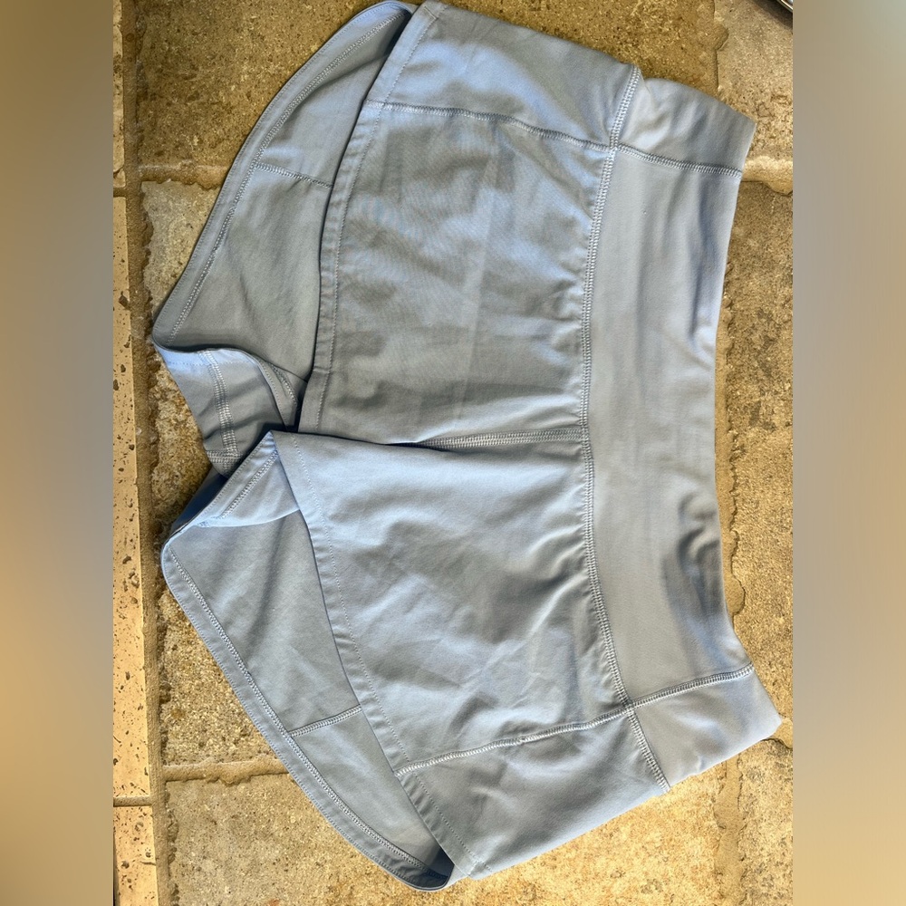 Lululemon speed up low rise shorts. Size 2. Inseam is 2.5.  Light blue.